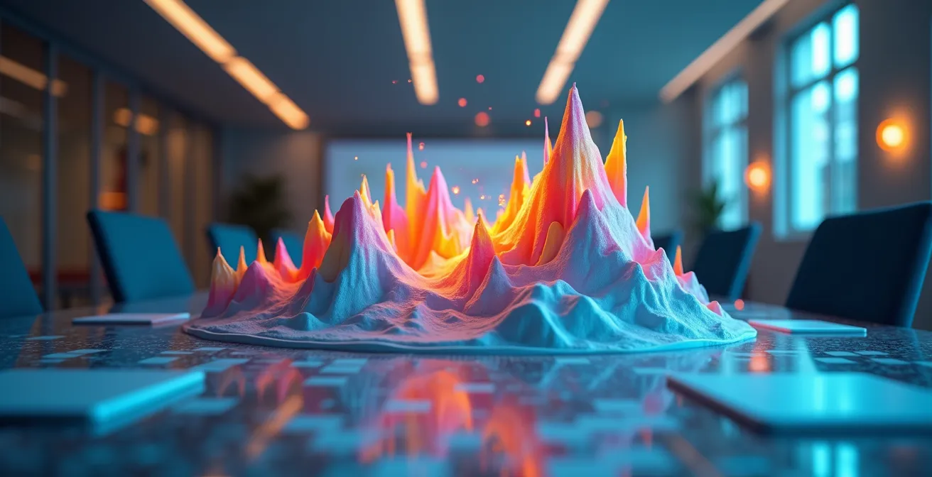 Dashboard interattiva con grafici colorati che raccontano una storia di business attraverso i dati