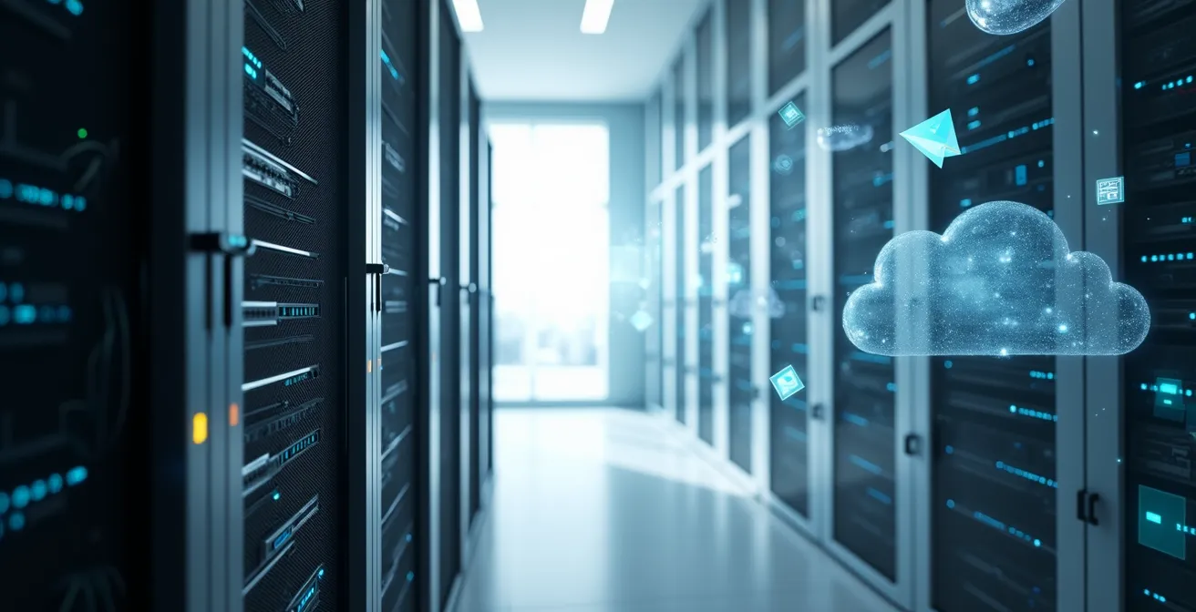 Diagramma visivo del processo di trasformazione da server legacy a cloud moderno