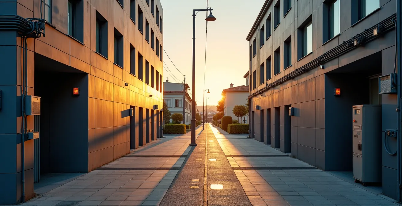 Progettazione della doppia via di ingresso fibra in edificio aziendale