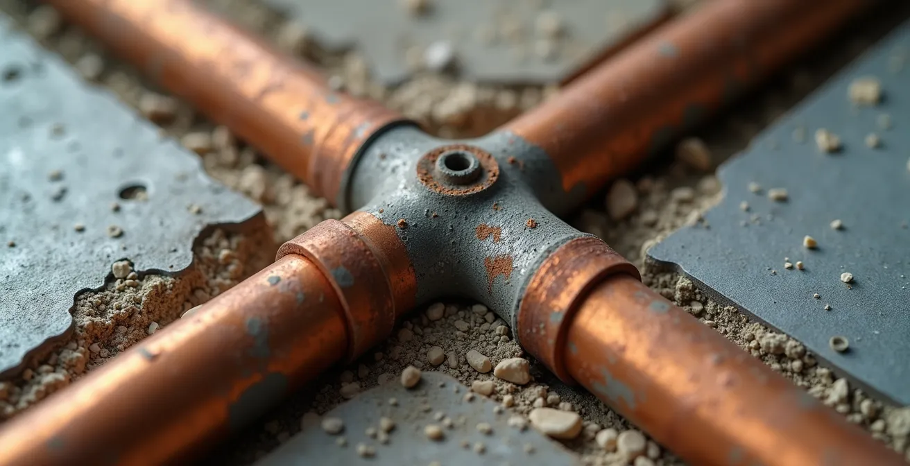 Vista in sezione di edificio mostrando sistemi impiantistici coordinati