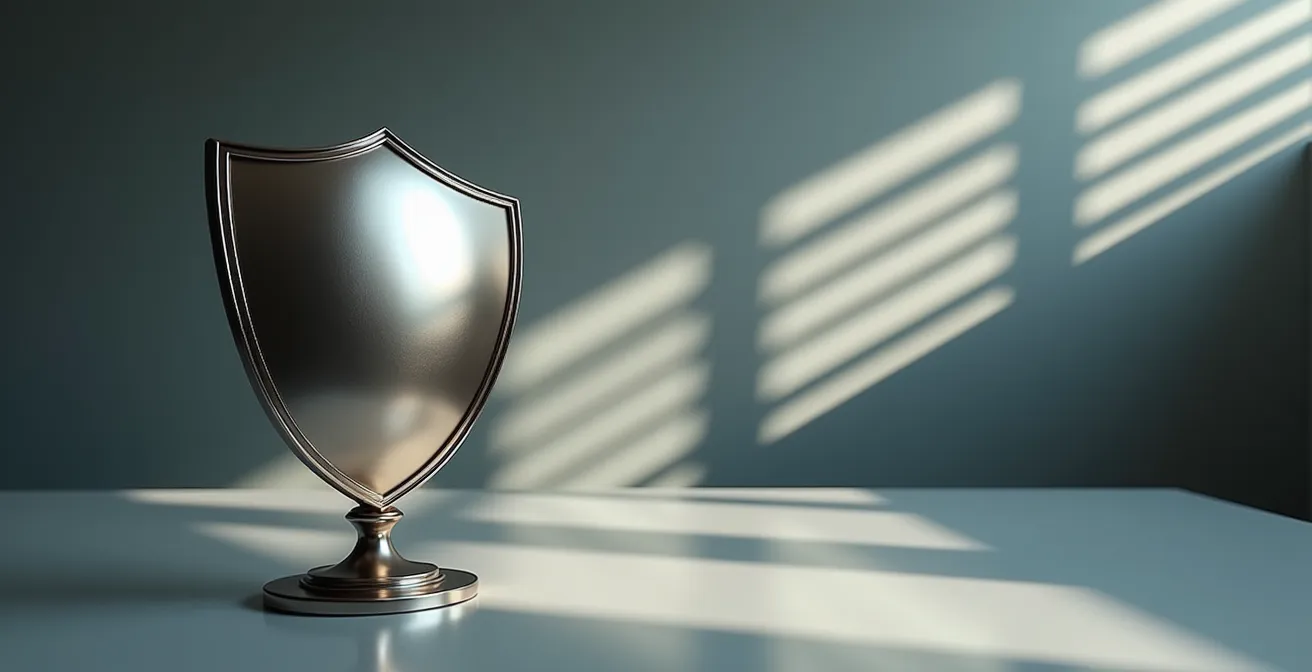 Simbolo di protezione dati e sicurezza informatica aziendale